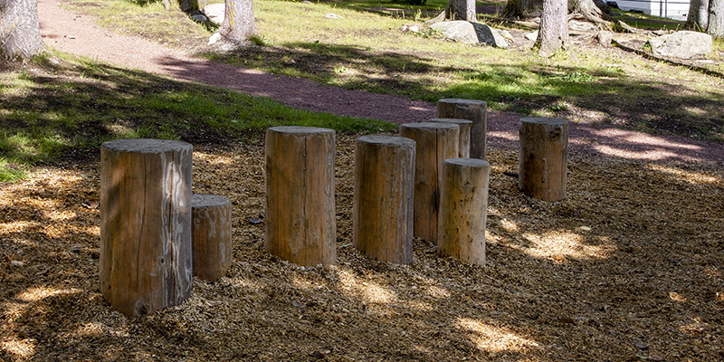 Balansera på stubbar